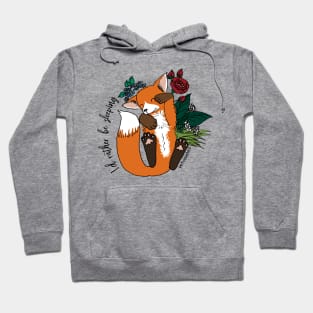 I'd rather be sleeping - cute fox napping Hoodie